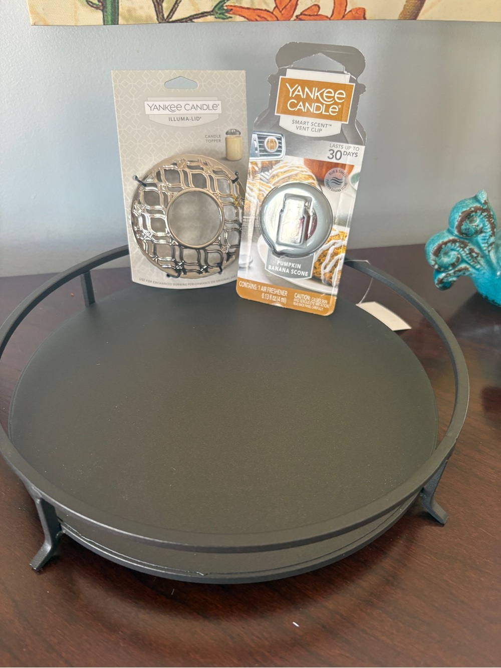 Yankee Candle Black Round Metal Vanity Tray with Accent Accessories